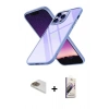 MARSİLYAN™- iPhone 13 Pro Max Kılıf Nova Işık Serisi - Siyah Bilvis 3D Mat Cam Ekran Koruyucu + Gold Pers Alüminyum Kamera Lens