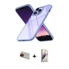MARSİLYAN™- iPhone 13 Pro Max Kılıf Nova Işık Serisi - Siyah Bilvis 3D Mat Cam Ekran Koruyucu + Rainbow Kamera Lens Koruma Cam - KI