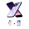 MARSİLYAN™- iPhone 13 Pro Max Kılıf Nova Işık Serisi - Siyah Bilvis 5in1 3D Magic Cam Ekran Koruyucu + Gold Shine Kamera Lens