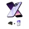 MARSİLYAN™- iPhone 13 Pro Max Kılıf Nova Işık Serisi - Siyah Bilvis 5in1 3D Magic Cam Ekran Koruyucu + Raze Metal Kamera Lens - GD