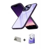 MARSİLYAN™- iPhone 13 Pro Max Kılıf Nova Işık Serisi - Siyah Bilvis 5in1 5D Magic Hayalet Cam Ekran Koruyucu + Rainbow Kamera Lens Koruma Cam - REGD
