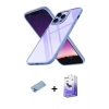 MARSİLYAN™- iPhone 13 Pro Max Kılıf Nova Işık Serisi - Siyah Bilvis 5in1 5D Magic Hayalet Cam Ekran Koruyucu + Shine Kamera Lens Koruma Cam - MI