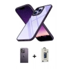 MARSİLYAN™- iPhone 13 Pro Max Kılıf Nova Işık Serisi - Siyah Bilvis Hayalet Cam Ekran Koruyucu + Neon Fosforlu Kamera Lens - BZ