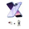 MARSİLYAN™- iPhone 13 Pro Max Kılıf Nova Işık Serisi - Siyah Bilvis Hayalet Cam Ekran Koruyucu + Pers Alüminyum Kamera Lens - KI