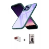 MARSİLYAN™- iPhone 13 Pro Max Kılıf Nova Işık Serisi - Siyah Bilvis Hayalet Cam Ekran Koruyucu + Pers Alüminyum Kamera Lens - KI