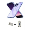 MARSİLYAN™- iPhone 13 Pro Max Kılıf Nova Işık Serisi - Siyah Bilvis Hayalet Cam Ekran Koruyucu + Rainbow Kamera Lens Koruma Cam - REGD