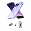 MARSİLYAN™- iPhone 13 Pro Max Kılıf Nova Işık Serisi - Siyah Bilvis Hayalet Cam Ekran Koruyucu + Renkli Kamera Lens Koruma Cam - PE