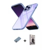 MARSİLYAN™- iPhone 13 Pro Max Kılıf Nova Işık Serisi - Siyah Bilvis Hayalet Cam Ekran Koruyucu + Shine Kamera Lens Koruma Cam - GI