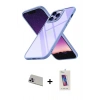 MARSİLYAN™- iPhone 13 Pro Max Kılıf Nova Işık Serisi - Siyah Joko 5D Cam + Rainbow Kamera Lens Koruma Cam - MR