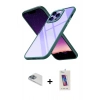 MARSİLYAN™- iPhone 13 Pro Max Kılıf Nova Işık Serisi - Siyah Joko 5D Cam + Pers Alüminyum Kamera Lens - SABE