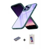 MARSİLYAN™- iPhone 13 Pro Max Kılıf Nova Işık Serisi - Siyah Joko 5D Cam + Renkli Kamera Lens Koruma Cam - SI