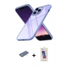MARSİLYAN™- iPhone 13 Pro Max Kılıf Nova Işık Serisi - Siyah Joko 5D Cam + Renkli Kamera Lens Koruma Cam - YL