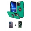 MARSİLYAN™- iPhone 13 Pro Max Kılıf Odak Form Prime - Şeffaf 360 Full Body Arka Koruyucu + Neon Fosforlu Kamera Lens - MI