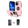 MARSİLYAN™- iPhone 13 Pro Max Kılıf Odak Form Prime - Şeffaf 360 Full Body Arka Koruyucu + Neon Fosforlu Kamera Lens - MI
