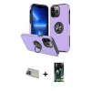 MARSİLYAN™- iPhone 13 Pro Max Kılıf Odak Form Prime - Şeffaf 360 Full Body Arka Koruyucu + Rainbow Kamera Lens Koruma Cam - MI
