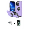 MARSİLYAN™- iPhone 13 Pro Max Kılıf Odak Form Prime - Şeffaf 360 Full Body Arka Koruyucu + Sierra Blue Pers Alüminyum Kamera Lens