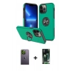 MARSİLYAN™- iPhone 13 Pro Max Kılıf Odak Form Prime - Şeffaf 360 Full Body Arka Koruyucu + Neon Fosforlu Kamera Lens - YL