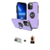 MARSİLYAN™- iPhone 13 Pro Max Kılıf Odak Form Prime - Şeffaf Maxco Cam Ekran Koruyucu + Rainbow Kamera Lens Koruma Cam - MI