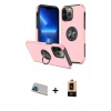 MARSİLYAN™- iPhone 13 Pro Max Kılıf Odak Form Prime - Şeffaf Maxco Cam Ekran Koruyucu + Rainbow Kamera Lens Koruma Cam - MI