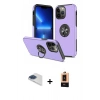 MARSİLYAN™- iPhone 13 Pro Max Kılıf Odak Form Prime - Şeffaf Maxco Cam Ekran Koruyucu + Pers Alüminyum Kamera Lens - LT