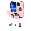 MARSİLYAN™- iPhone 13 Pro Max Kılıf Odak Form Prime - Şeffaf Maxco Cam Ekran Koruyucu + Renkli Kamera Lens Koruma Cam - SI