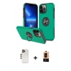 MARSİLYAN™- iPhone 13 Pro Max Kılıf Odak Form Prime - Şeffaf Maxco Cam Ekran Koruyucu + Shine Kamera Lens - GD