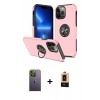 MARSİLYAN™- iPhone 13 Pro Max Kılıf Odak Form Prime - Şeffaf Maxco Cam Ekran Koruyucu + Yeşil Neon Fosforlu Kamera Lens