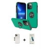 MARSİLYAN™- iPhone 13 Pro Max Kılıf Odak Form Prime - Şeffaf Pasifik Cam Ekran Koruyucu + Shine Kamera Lens - GD