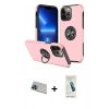 MARSİLYAN™- iPhone 13 Pro Max Kılıf Odak Form Prime - Şeffaf Pasifik Cam Ekran Koruyucu + Rainbow Kamera Lens Koruma Cam - MI