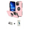 MARSİLYAN™- iPhone 13 Pro Max Kılıf Odak Form Prime - Şeffaf Pasifik Cam Ekran Koruyucu + Rainbow Kamera Lens Koruma Cam - MR