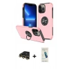 MARSİLYAN™- iPhone 13 Pro Max Kılıf Odak Form Prime - Şeffaf Pasifik Cam Ekran Koruyucu + Raze Metal Kamera Lens - GD