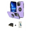 MARSİLYAN™- iPhone 13 Pro Max Kılıf Odak Form Prime - Şeffaf Pasifik Cam Ekran Koruyucu + Raze Metal Kamera Lens - GD