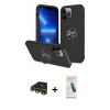 MARSİLYAN™- iPhone 13 Pro Max Kılıf Odak Form Prime - Şeffaf Pasifik Cam Ekran Koruyucu + Raze Metal Kamera Lens - GD