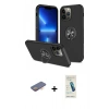 MARSİLYAN™- iPhone 13 Pro Max Kılıf Odak Form Prime - Şeffaf Pasifik Cam Ekran Koruyucu + Renkli Kamera Lens Koruma Cam - TU