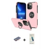 MARSİLYAN™- iPhone 13 Pro Max Kılıf Odak Form Prime - Şeffaf Pasifik Cam Ekran Koruyucu + Renkli Kamera Lens Koruma Cam - TU