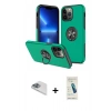 MARSİLYAN™- iPhone 13 Pro Max Kılıf Odak Form Prime - Şeffaf Pasifik Cam Ekran Koruyucu + Sierra Blue Pers Alüminyum Kamera Lens