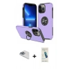 MARSİLYAN™- iPhone 13 Pro Max Kılıf Odak Form Prime - Şeffaf Pasifik Cam Ekran Koruyucu + Sierra Blue Pers Alüminyum Kamera Lens