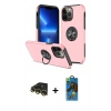 MARSİLYAN™- iPhone 13 Pro Max Kılıf Odak Form Prime - Siyah 18D Cam Ekran Koruyucu + Raze Metal Kamera Lens - GD