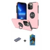 MARSİLYAN™- iPhone 13 Pro Max Kılıf Odak Form Prime - Siyah 18D Cam Ekran Koruyucu + Renkli Kamera Lens Koruma Cam - MI