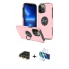 MARSİLYAN™- iPhone 13 Pro Max Kılıf Odak Form Prime - Siyah 3D Antistatik Cam Ekran Koruyucu + Raze Metal Kamera Lens - GD