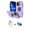 MARSİLYAN™- iPhone 13 Pro Max Kılıf Odak Form Prime - Siyah 3D Antistatik Cam Ekran Koruyucu + Shine Kamera Lens - GD