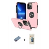 MARSİLYAN™- iPhone 13 Pro Max Kılıf Odak Form Prime - Siyah 6D Mat Seramik Hayalet Nano Ekran Koruyucu + Shine Kamera Lens Koruma Cam - PE