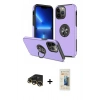 MARSİLYAN™- iPhone 13 Pro Max Kılıf Odak Form Prime - Siyah 6D Mat Seramik Hayalet Nano Ekran Koruyucu + Raze Metal Kamera Lens - GD