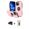 MARSİLYAN™- iPhone 13 Pro Max Kılıf Odak Form Prime - Siyah 6D Mat Seramik Hayalet Nano Ekran Koruyucu + Raze Metal Kamera Lens - GD