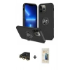 MARSİLYAN™- iPhone 13 Pro Max Kılıf Odak Form Prime - Siyah 6D Mat Seramik Hayalet Nano Ekran Koruyucu + Raze Metal Kamera Lens - GD