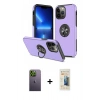 MARSİLYAN™- iPhone 13 Pro Max Kılıf Odak Form Prime - Siyah 6D Mat Seramik Hayalet Nano Ekran Koruyucu + Yeşil Neon Fosforlu Kamera Lens