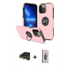 MARSİLYAN™- iPhone 13 Pro Max Kılıf Odak Form Prime - Siyah Bilvis 3D Cam Ekran Koruyucu + Raze Metal Kamera Lens - GD