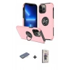 MARSİLYAN™- iPhone 13 Pro Max Kılıf Odak Form Prime - Siyah Bilvis 3D Cam Ekran Koruyucu + Renkli Kamera Lens Koruma Cam - YL