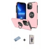 MARSİLYAN™- iPhone 13 Pro Max Kılıf Odak Form Prime - Siyah Bilvis 3D Cam Ekran Koruyucu + Shine Kamera Lens Koruma Cam - MI