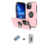 MARSİLYAN™- iPhone 13 Pro Max Kılıf Odak Form Prime - Siyah Bilvis 3D Cam Ekran Koruyucu + Shine Kamera Lens Koruma Cam - GI
